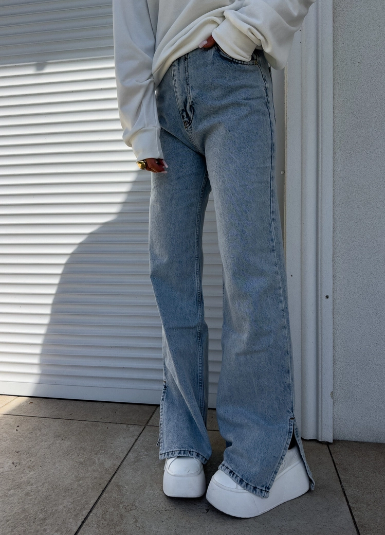 Jeansy MOM FIT FLARED – dark jeans