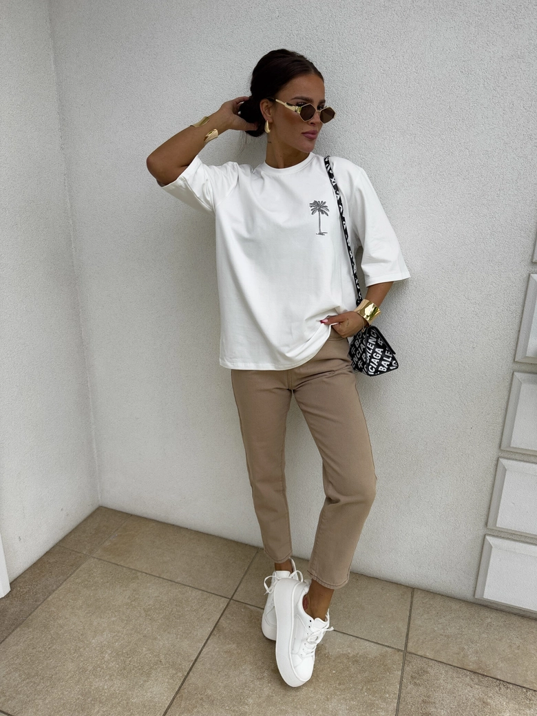 T-shirt PALMS – ecru