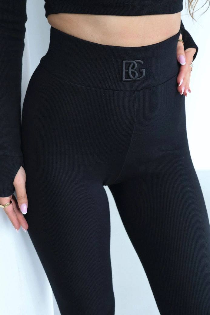 Legginsy damskie BG Taste | czarny