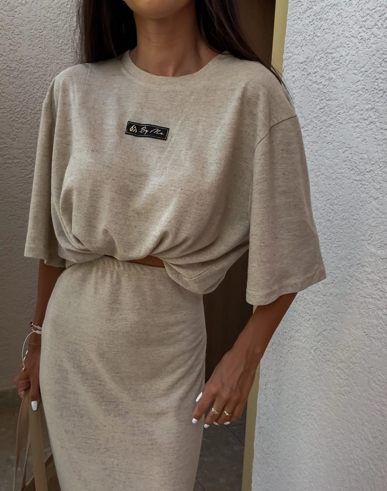 Bluzka T-shirt MARMARIS - beżowa