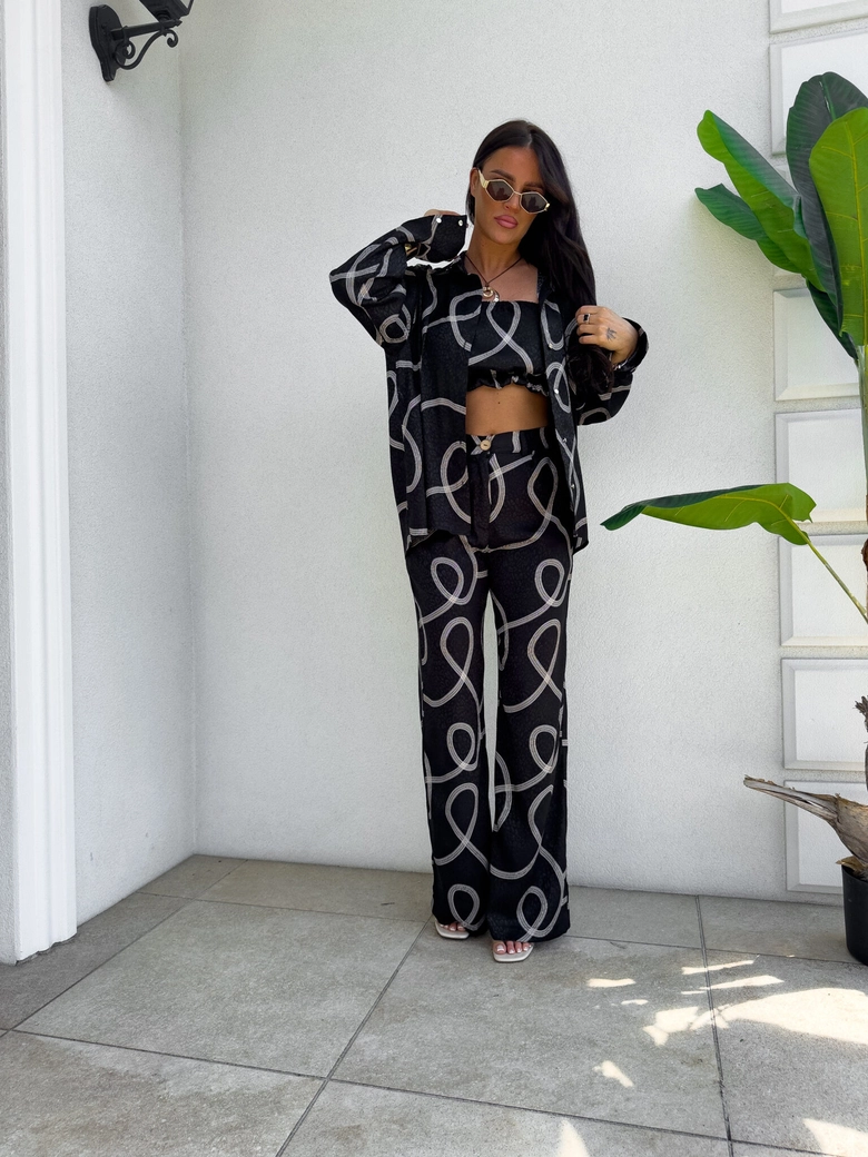 Komplet LAURENT print – czarny