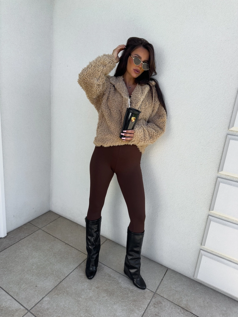 Kurtka futerko ILANIA – beżowa