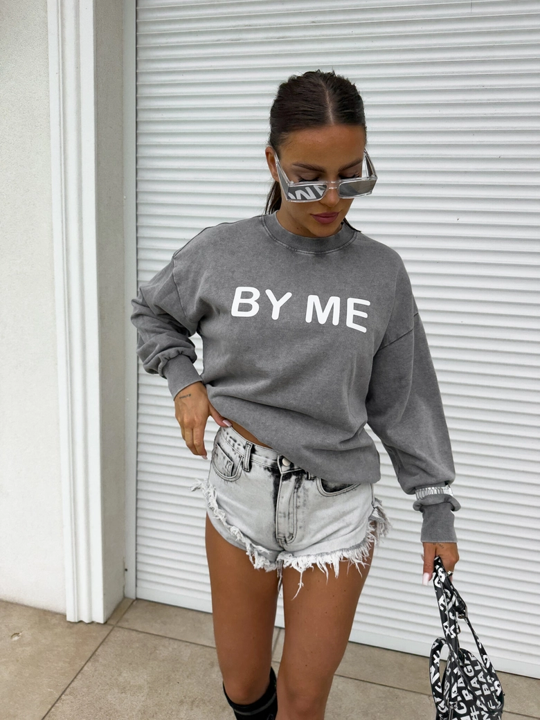 Dekatyzowana bluza DOSE - szara