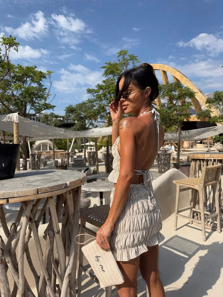 Komplet ISLAND beż/czarny