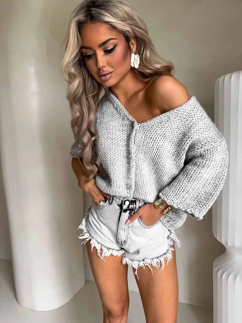 Kardigan ROYAL - szary