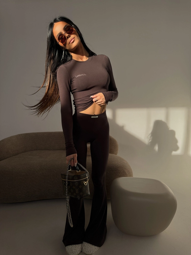 Legginsy ORIGIN czekolada