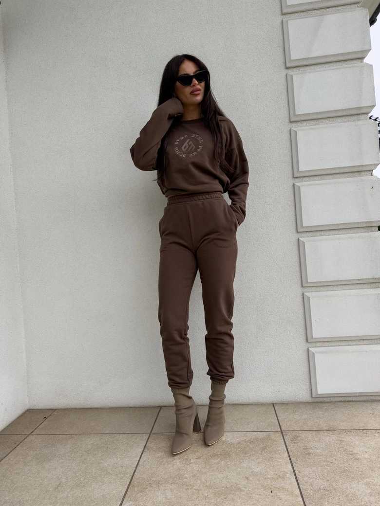 Komplet LOUIS - czekoladowy N18940