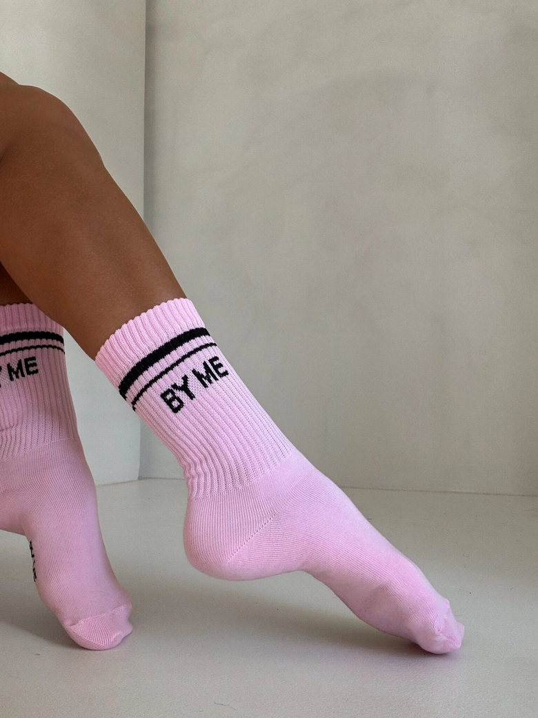 Skarpetki STRIPES – różowo-czarne