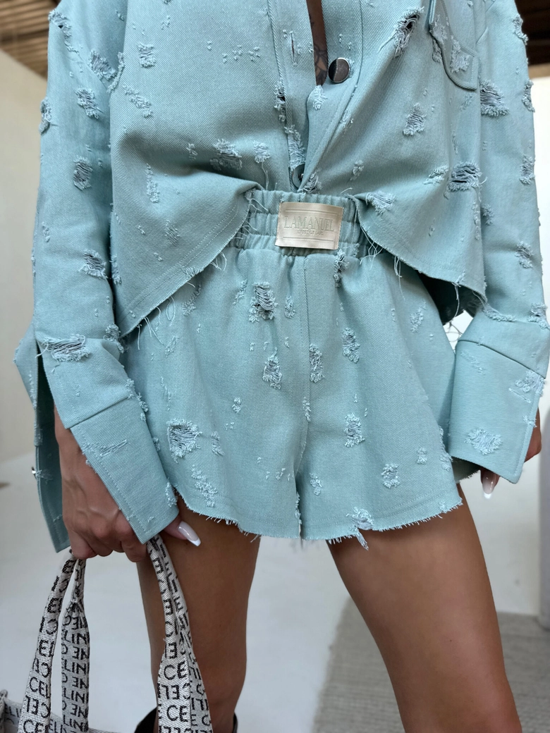 Spodenki DENIM mięta