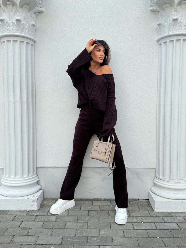 Komplet CANDICE – czekoladowy