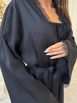 Szlafrok PEARL czarny