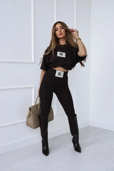 T-Shirt damski BG Bing | gorzka czekolada