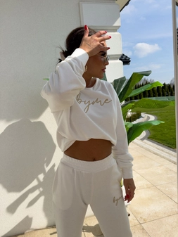 Bluza dresowa LOGO  – ecru