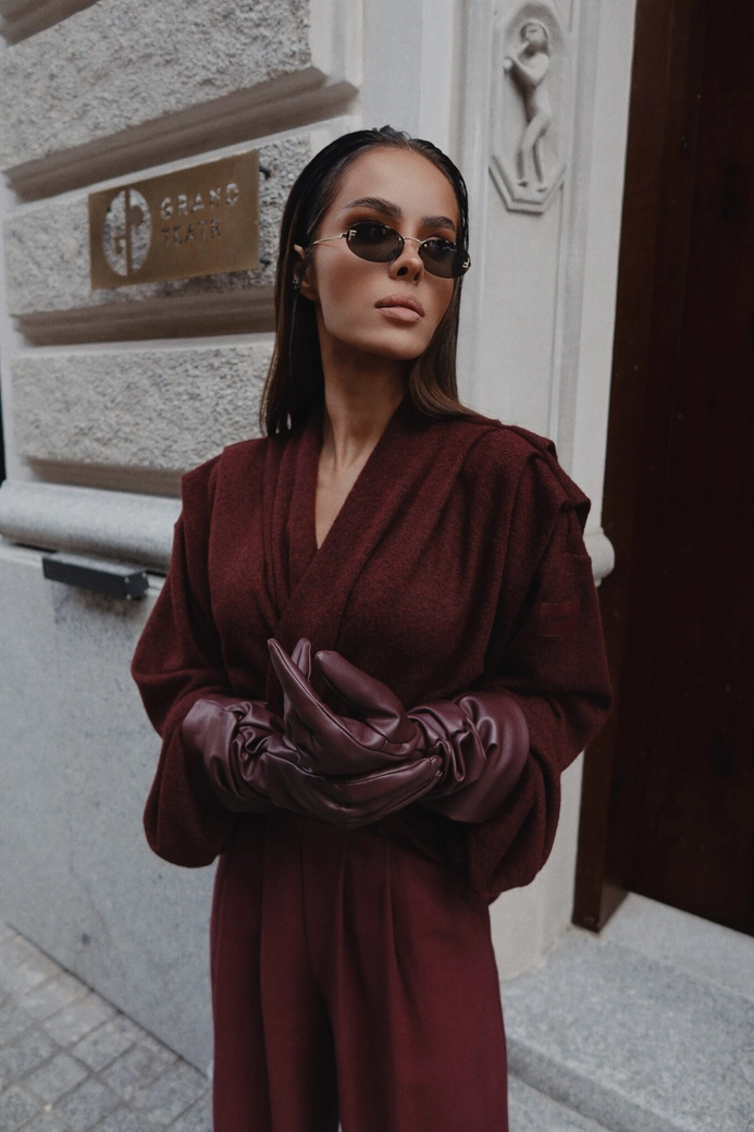 Sweter TELL HER bordo