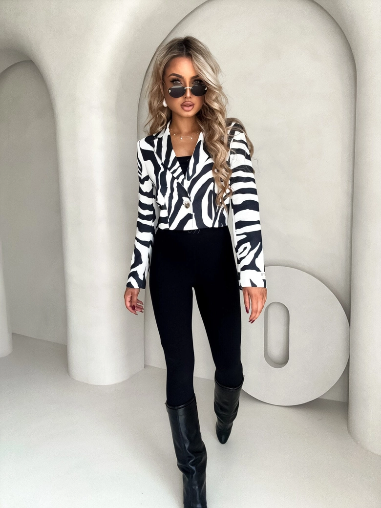 Marynarka dresowa SLIM - zebra