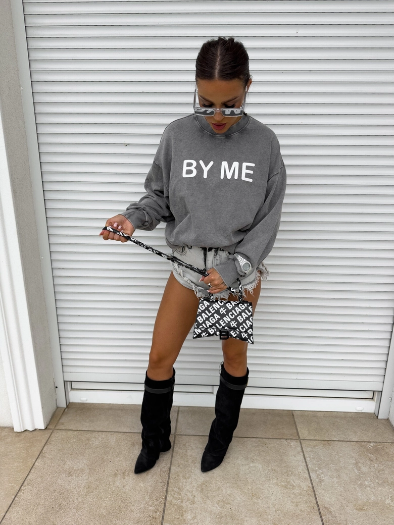 Dekatyzowana bluza DOSE - szara