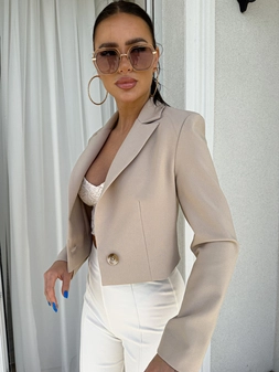 Marynarka SLIM - ciemny beż