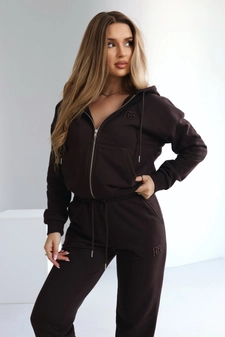 Bluza damska BG Zippy | gorzka czekolada
