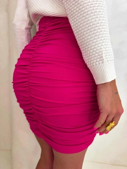 Spódnica MARSZCZONA – fuksja