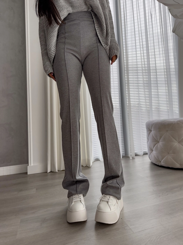 Spodnie DZWONY - szare T18535