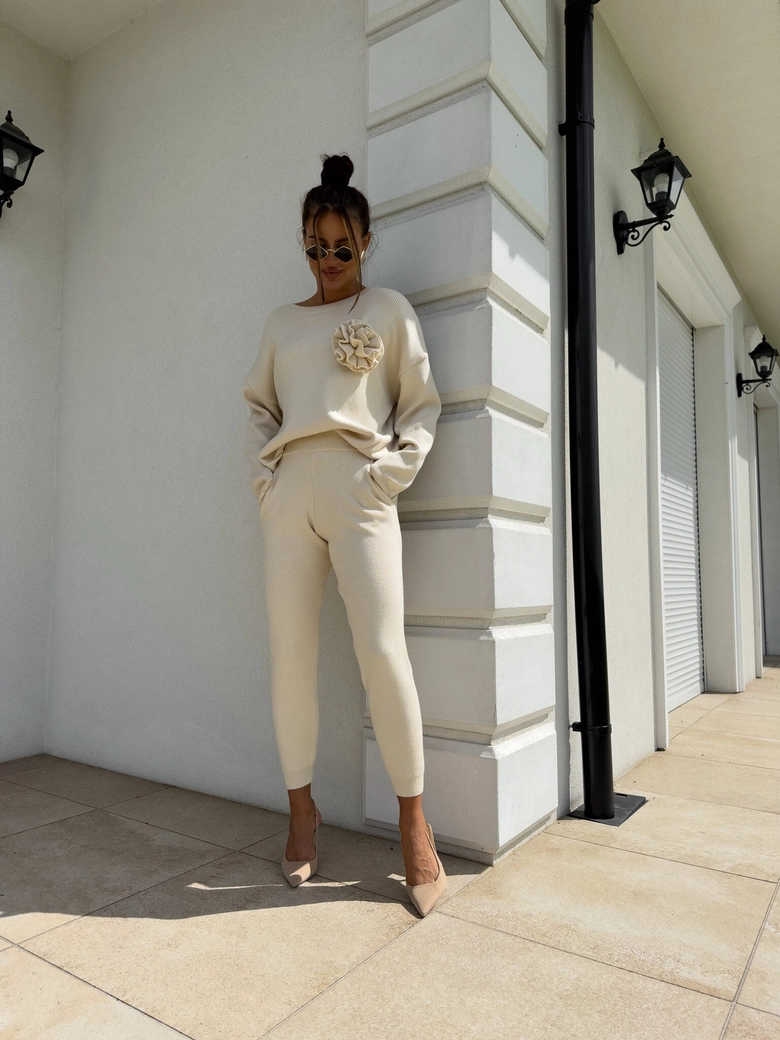 Komplet DELANI LONG – jasny beż N17239