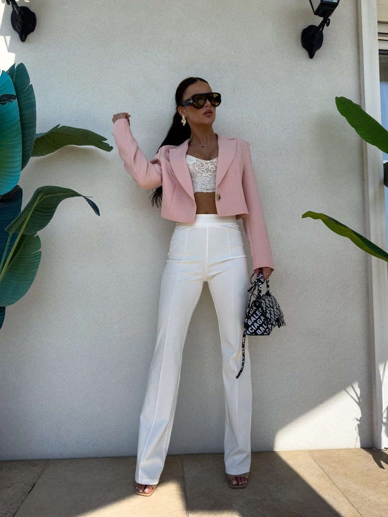 Marynarka SLIM - pudrowy róż