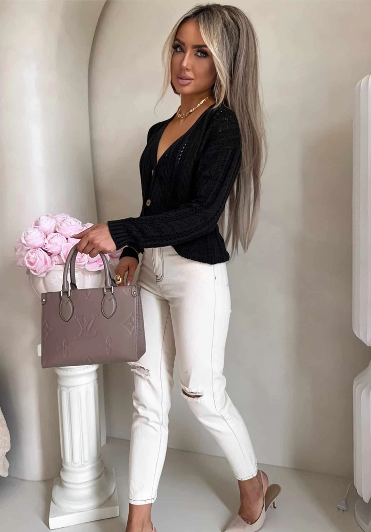 Sweter WOOD – czarny