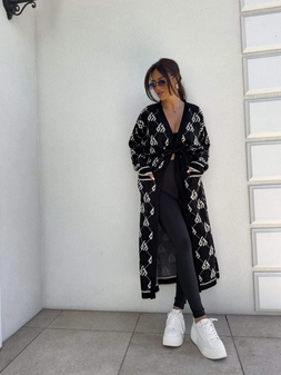 Kardigan płaszcz ANDREA – czarny