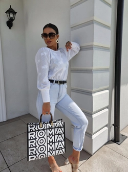 Bluzka MONICA kropeczki - ecru C18617