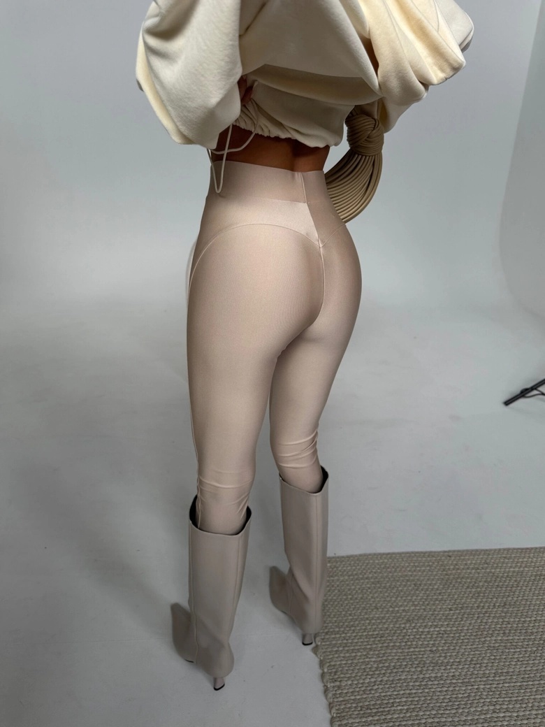 Legginsy FAMOUS beż