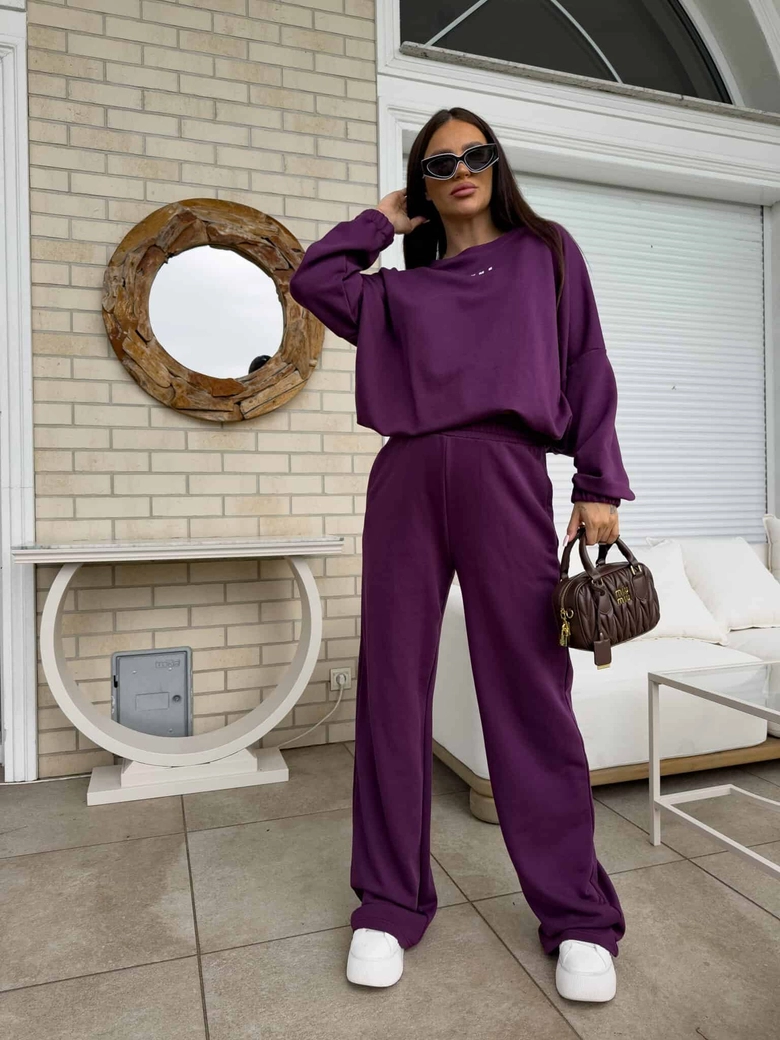 Komplet SYDNEY - śliwka DOSTĘPNY OD 06.10.2025r.