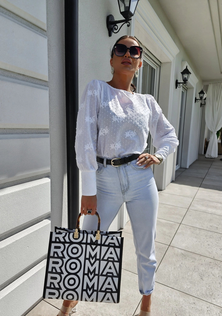 Bluzka MONICA kropeczki - ecru C18617