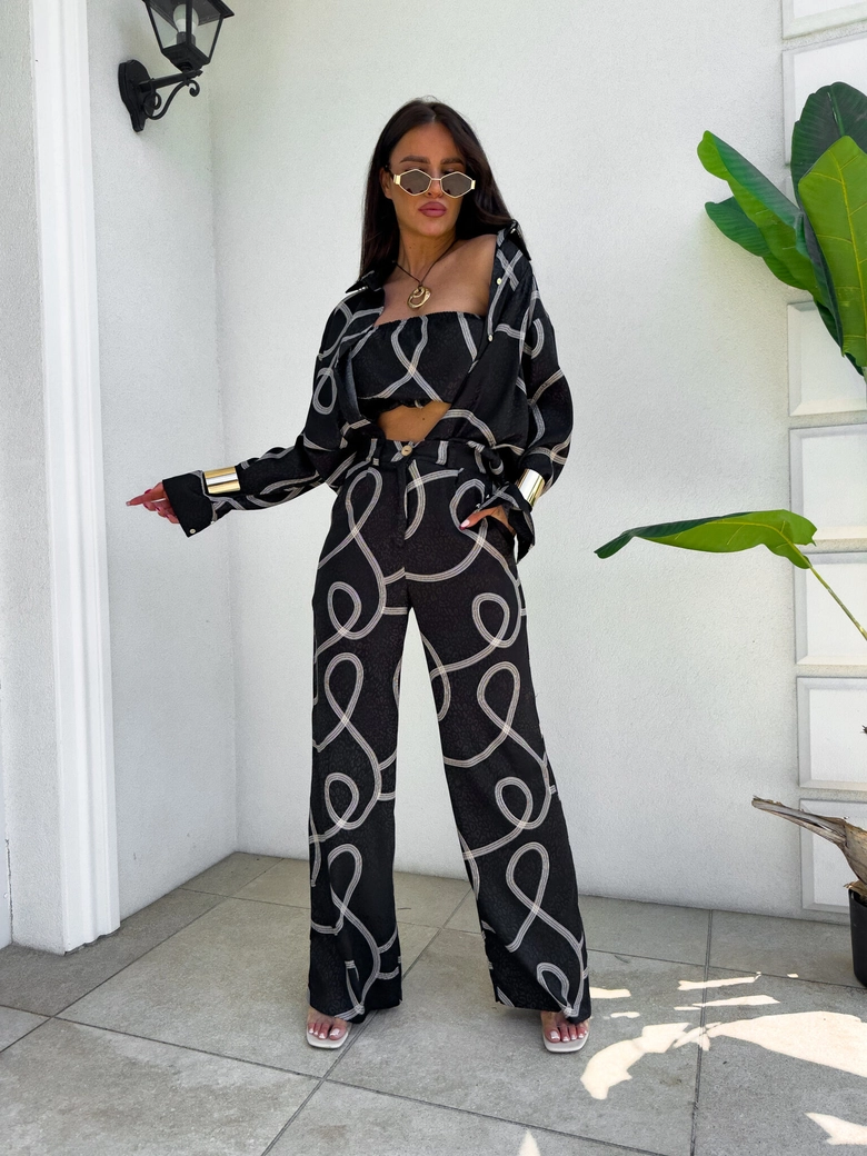 Komplet LAURENT print – czarny