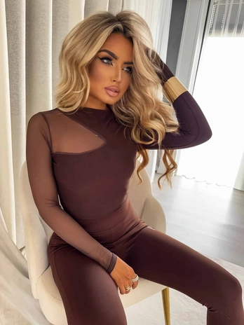 Bluzka SUZI – czekoladowa