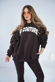 Bluza damska BG Heya | gorzka czekolada