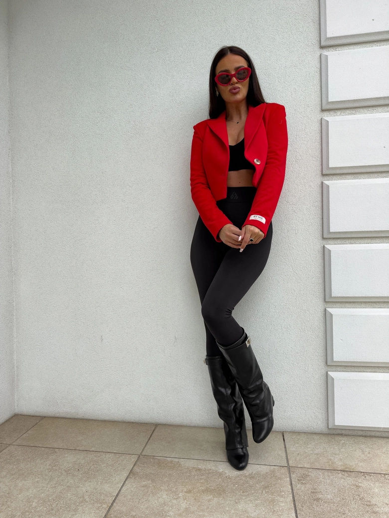 Marynarka dresowa SLIM - czerwona