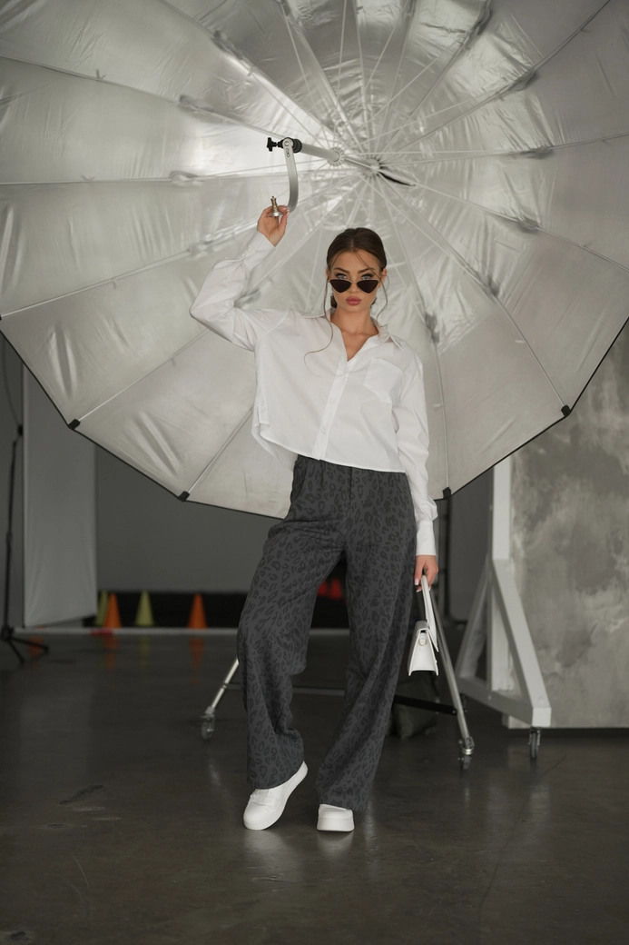 Spodnie damskie BG Mariah | grafit (print) T18504