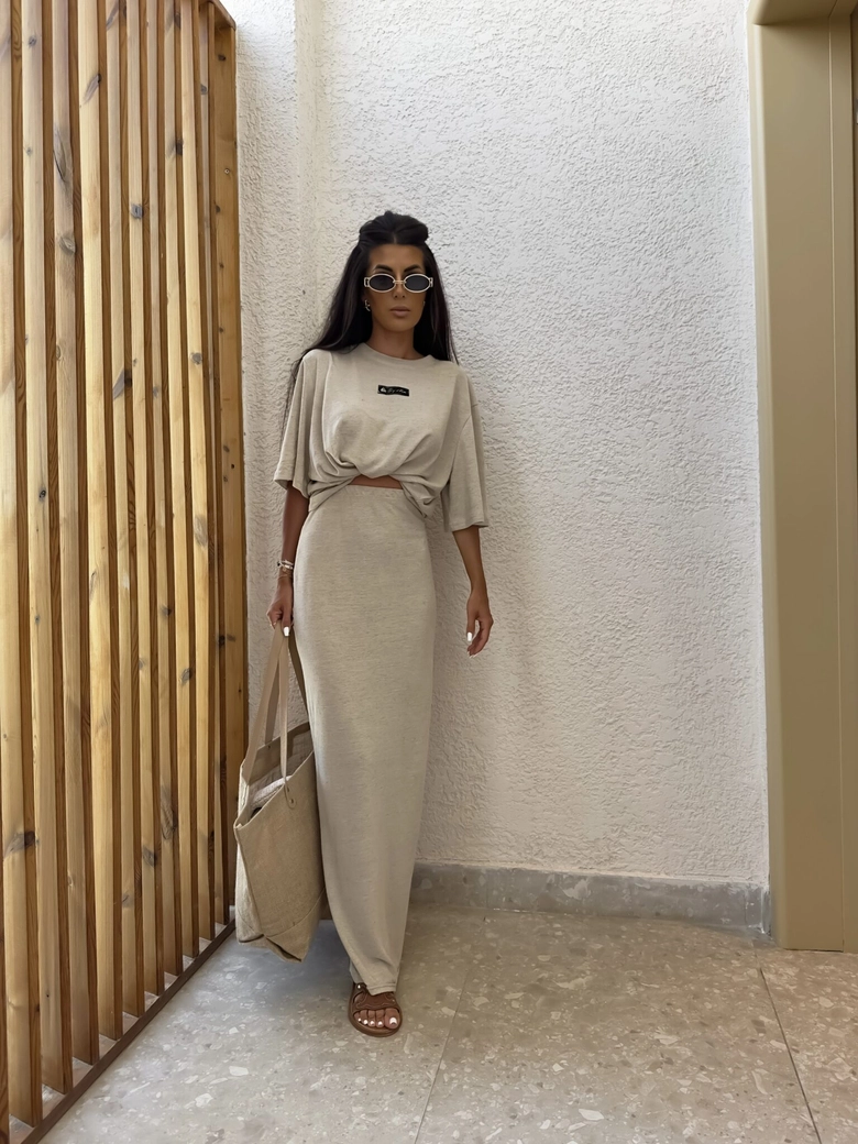 Bluzka T-shirt MARMARIS - beżowa