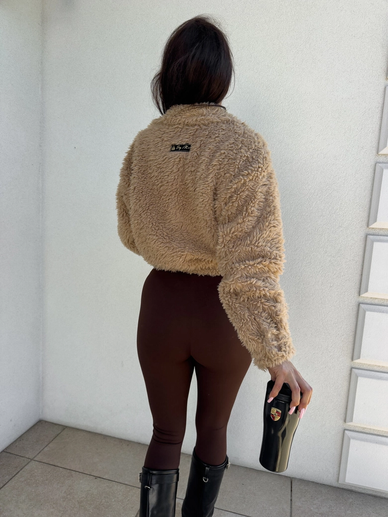 Kurtka futerko ILANIA – beżowa