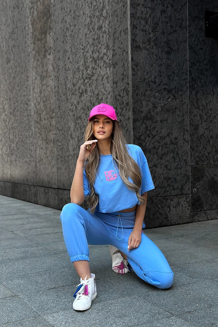 Spodnie damskie BG Trip | niebieski T23114