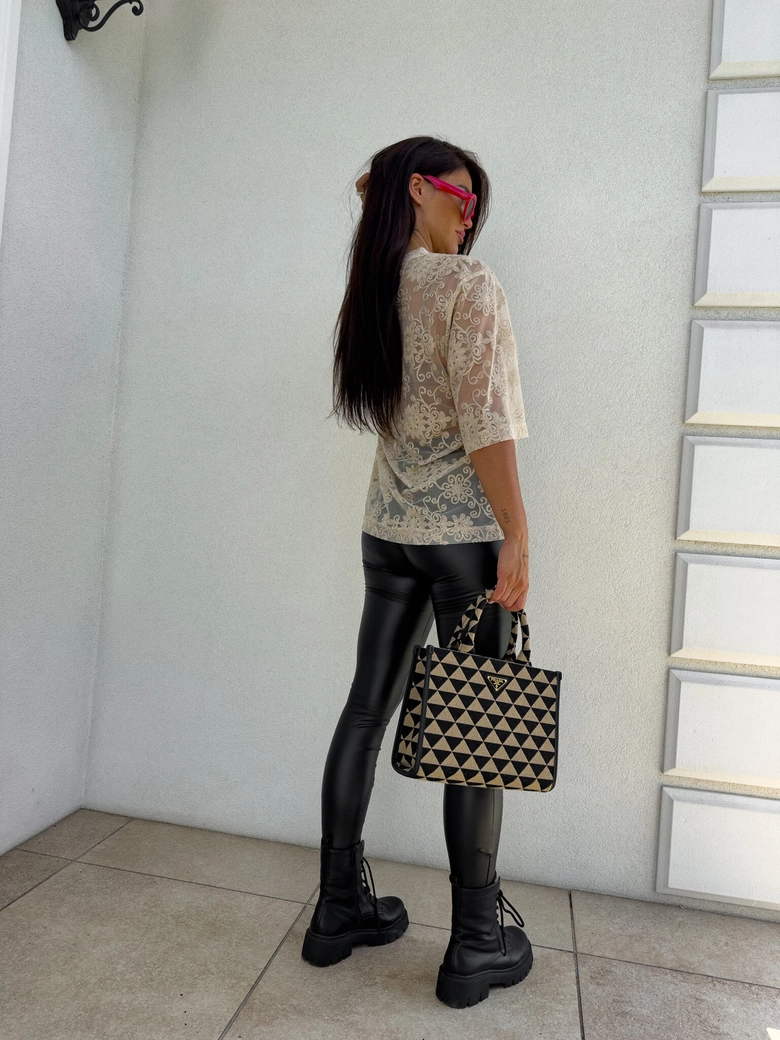 Bluzka T-shirt MARMARIS II koronka sun - jasny beż