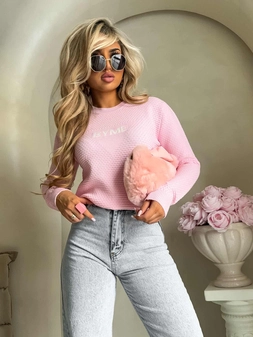 Sweter CRISTAL – jasny róż