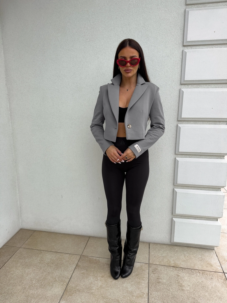 Marynarka dresowa SLIM - szara