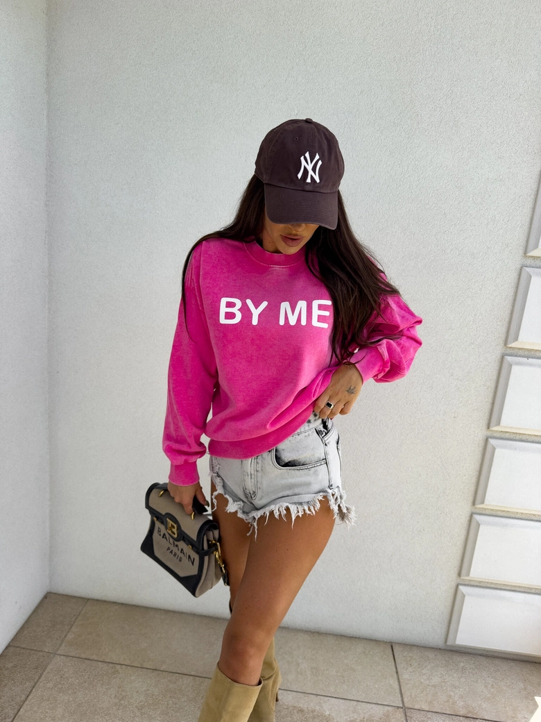 Dekatyzowana bluza DOSE - różowa