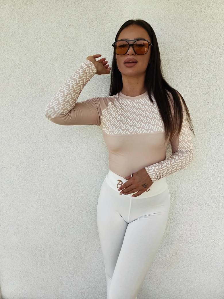 Bluzka VENUS II logo - jasny beż