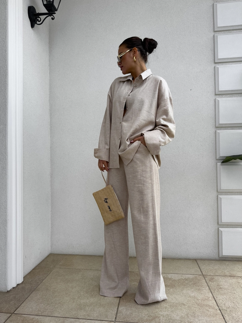 Koszula OVER SPRING natural – ciepły beż