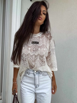 Bluzka PEROLA – ecru