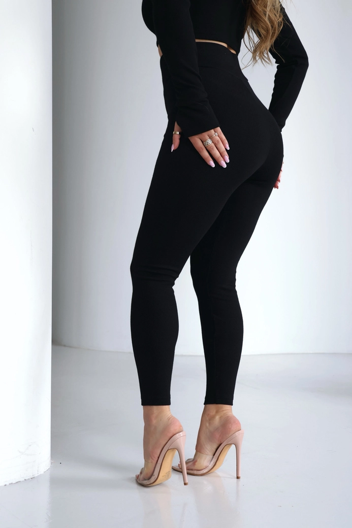 Legginsy damskie BG Taste | czarny