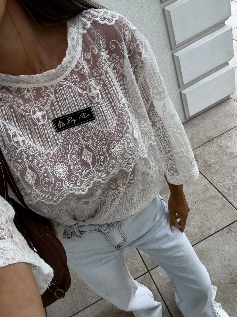 Bluzka PEROLA – ecru