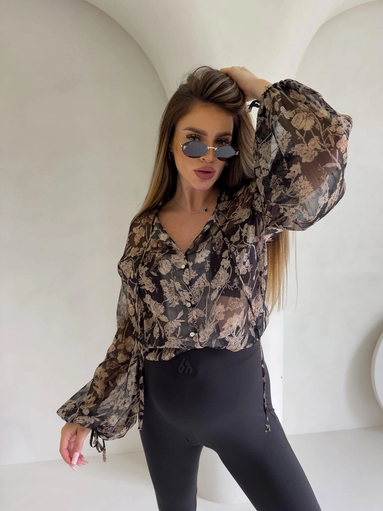 Bluzka LISBONA - flowers